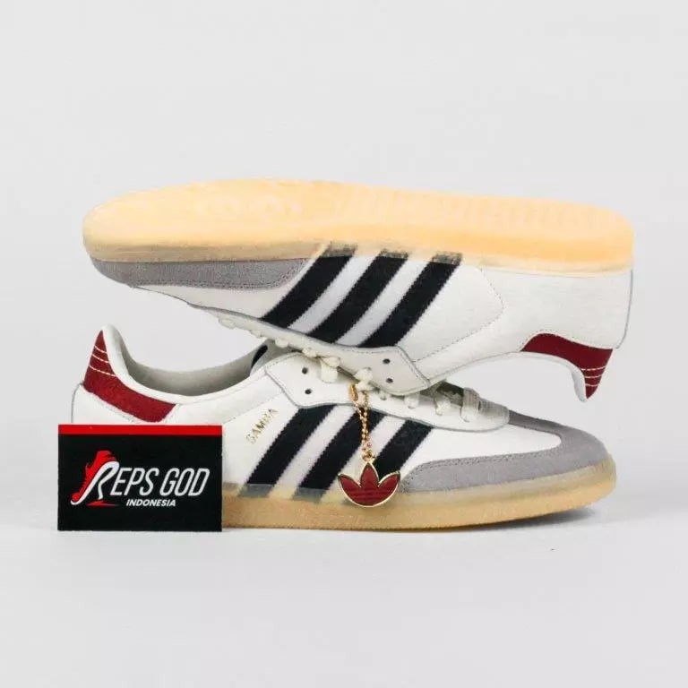 Sepatu Adidas Samba OG Year of The Snake White Blue Sneakers Reps GOD Indonesia